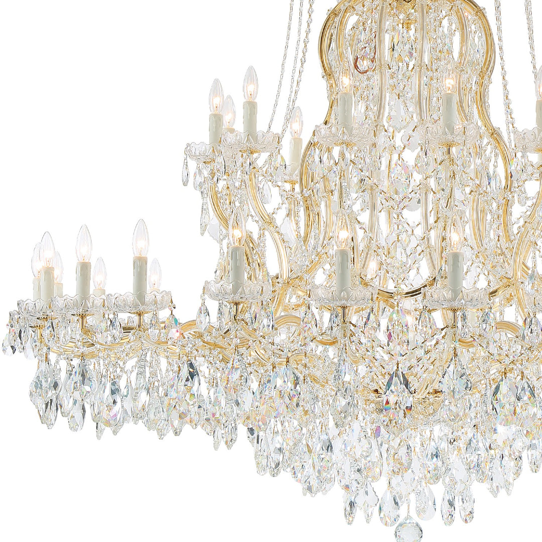 Crystorama - 4460-GD-CL-SAQ - 37 Light Chandelier - Maria Theresa - Gold