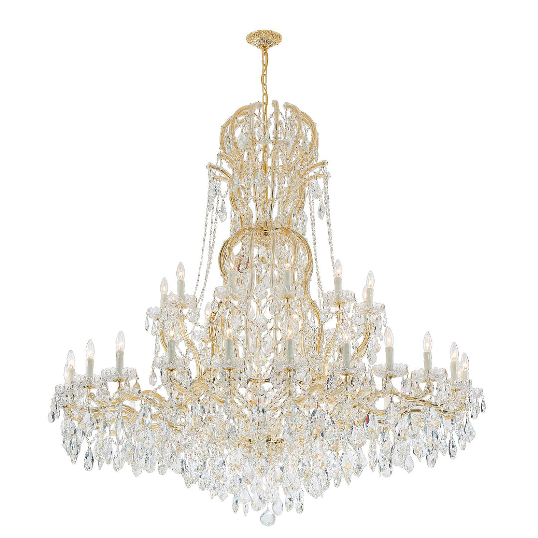 Crystorama - 4460-GD-CL-SAQ - 37 Light Chandelier - Maria Theresa - Gold