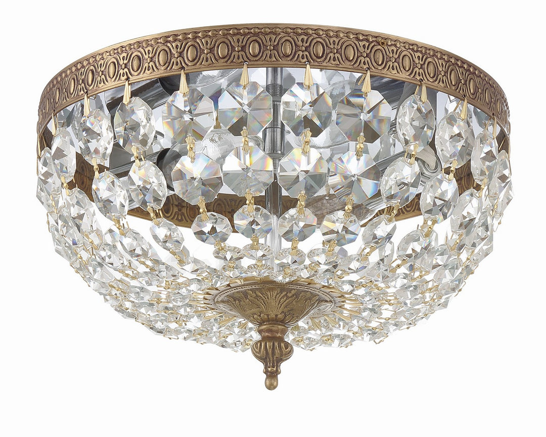 Crystorama - 710-OB-CL-MWP - Two Light Flush Mount - Waltham - Olde Brass