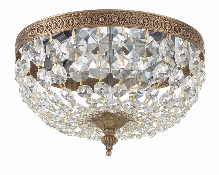 Crystorama - 710-OB-CL-MWP - Two Light Flush Mount - Waltham - Olde Brass