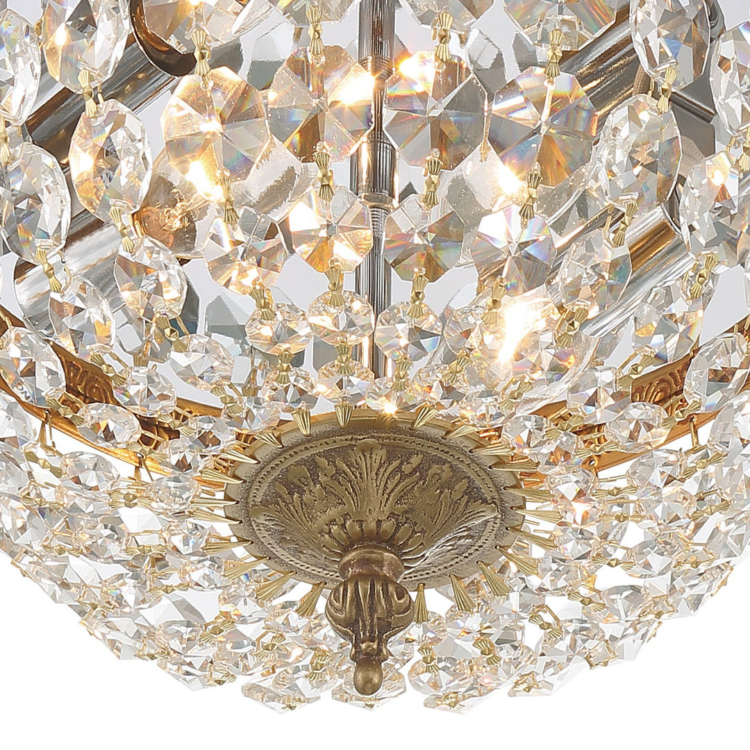 Crystorama - 710-OB-CL-MWP - Two Light Flush Mount - Waltham - Olde Brass
