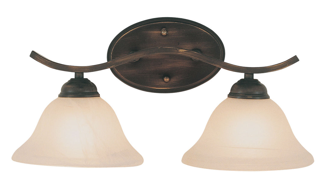 Hollyslope Two Light Vanity Bar in Rubbed Oil Bronze - available from The Lighting Shoppe, trusted by Canadian homeowners