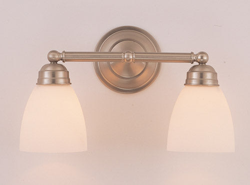 Ardmore Two Light Vanity Bar in Brushed Nickel - available from The Lighting Shoppe, trusted by Canadian homeowners
