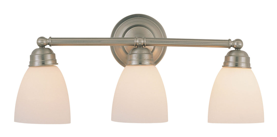 Ardmore Three Light Vanity Bar in Brushed Nickel - available from The Lighting Shoppe, trusted by Canadian homeowners