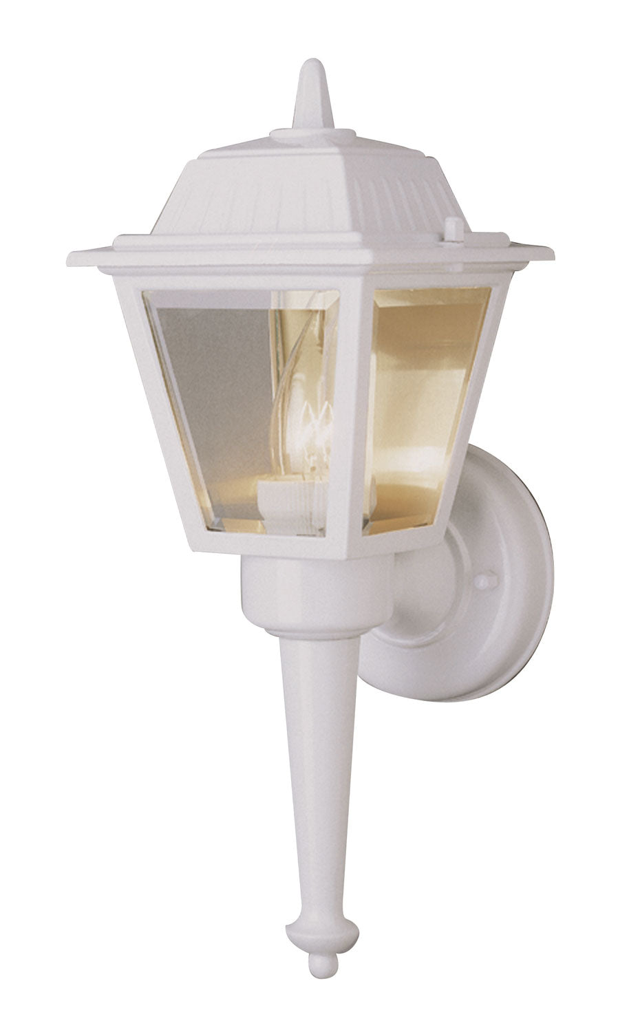 Estate One Light Wall Lantern in White - available from The Lighting Shoppe, trusted by Canadian homeowners