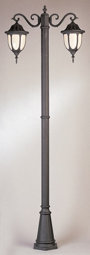 Hamilton Two Light Pole Light in Black - available from The Lighting Shoppe, trusted by Canadian homeowners