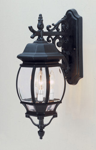 Francisco Three Light Wall Lantern in Black - available from The Lighting Shoppe, trusted by Canadian homeowners