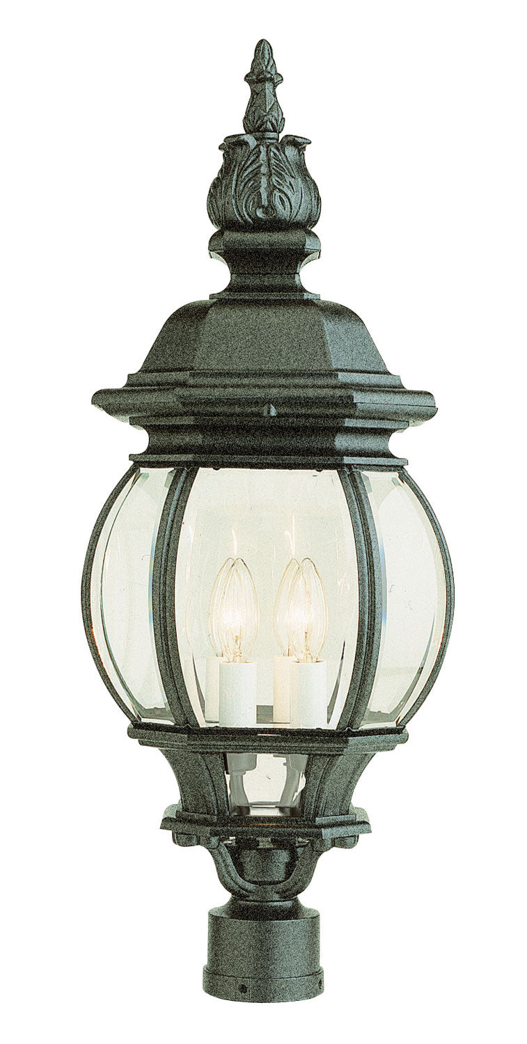 Parsons Four Light Postmount Lantern in Black - available from The Lighting Shoppe, trusted by Canadian homeowners