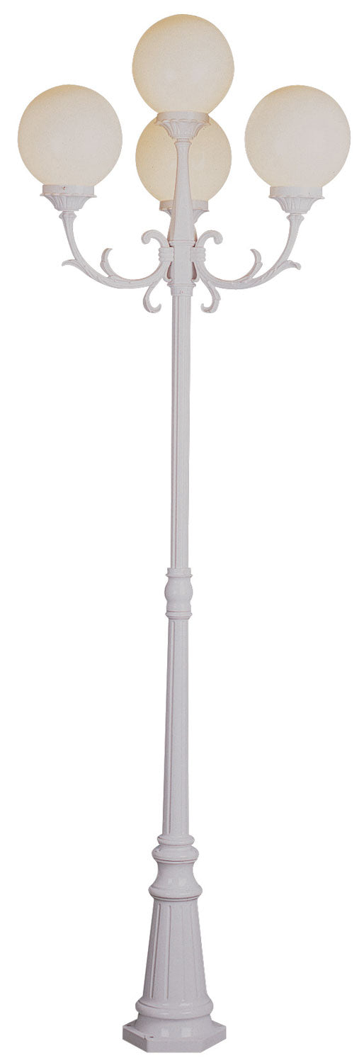 Wilshire Four Light Pole Light in WHITE - available from The Lighting Shoppe, trusted by Canadian homeowners