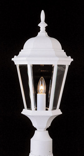 San Rafael One Light Postmount Lantern in White - available from The Lighting Shoppe, trusted by Canadian homeowners