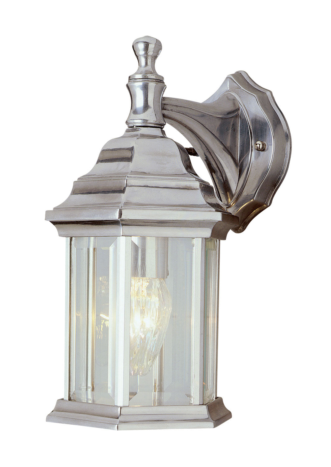 Cumberland One Light Wall Lantern in Brushed Nickel - available from The Lighting Shoppe, trusted by Canadian homeowners