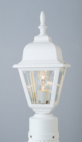 Argyle One Light Postmount Lantern in White - available from The Lighting Shoppe, trusted by Canadian homeowners