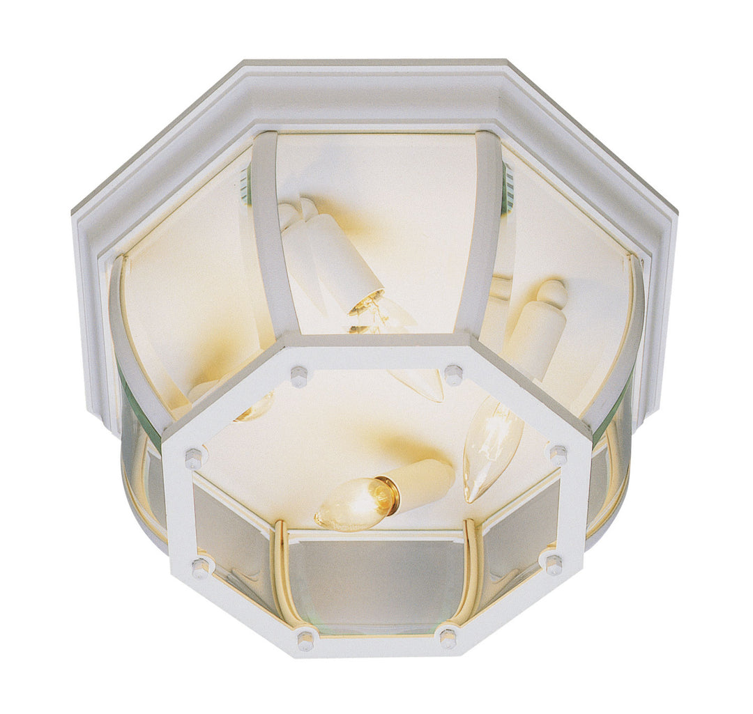 Angelus Four Light Flushmount Lantern in White - available from The Lighting Shoppe, trusted by Canadian homeowners