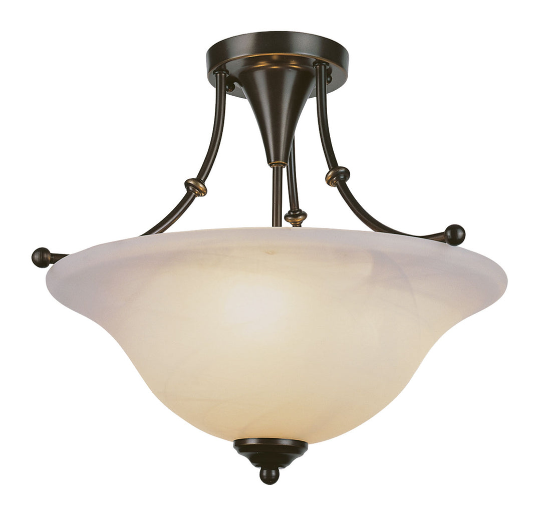 Trans Globe Imports - 6540 WB - Three Light Semi Flush Mount - Perkins ...
