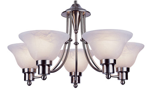 Perkins Five Light Chandelier in Brushed Nickel - available from The Lighting Shoppe, trusted by Canadian homeowners