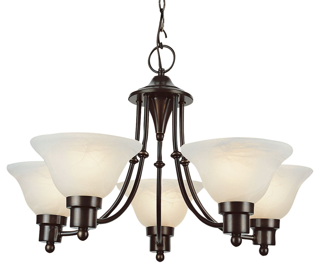 Perkins Five Light Chandelier in Weathered Bronze - available from The Lighting Shoppe, trusted by Canadian homeowners