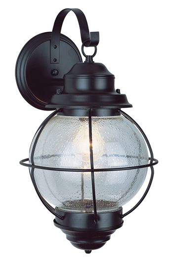 Catalina One Light Wall Lantern in Black - available from The Lighting Shoppe, trusted by Canadian homeowners