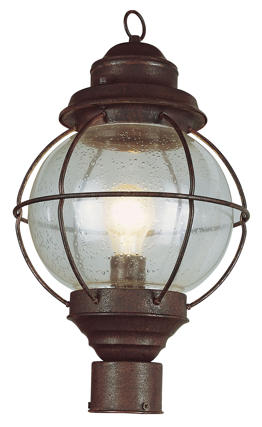 Catalina One Light Postmount Lantern in Rustic Bronze - available from The Lighting Shoppe, trusted by Canadian homeowners