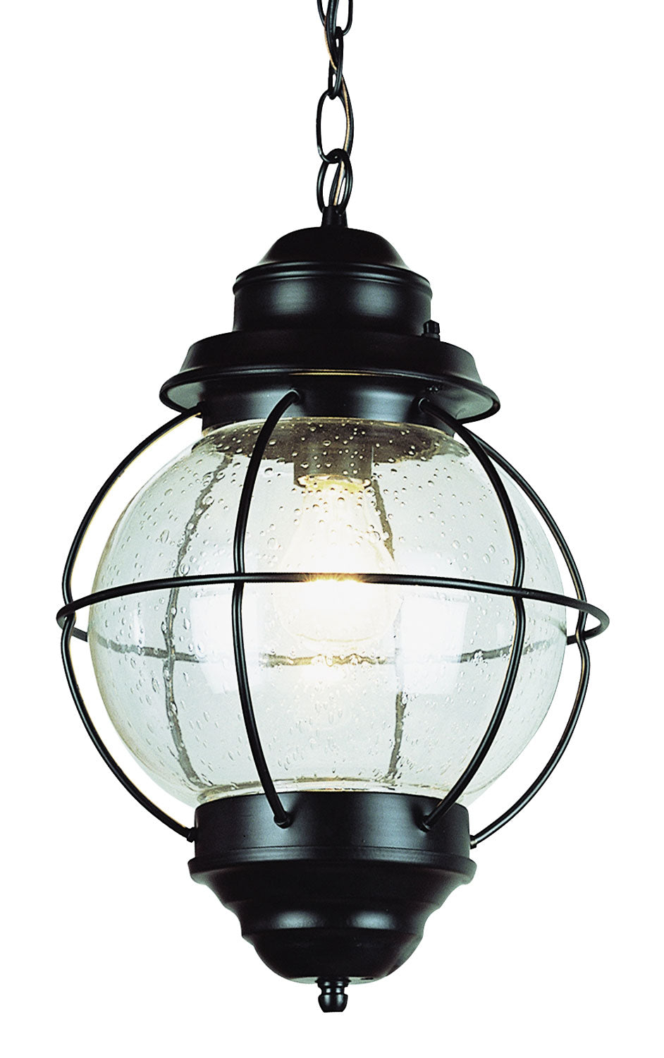 Catalina One Light Hanging Lantern in Black - available from The Lighting Shoppe, trusted by Canadian homeowners