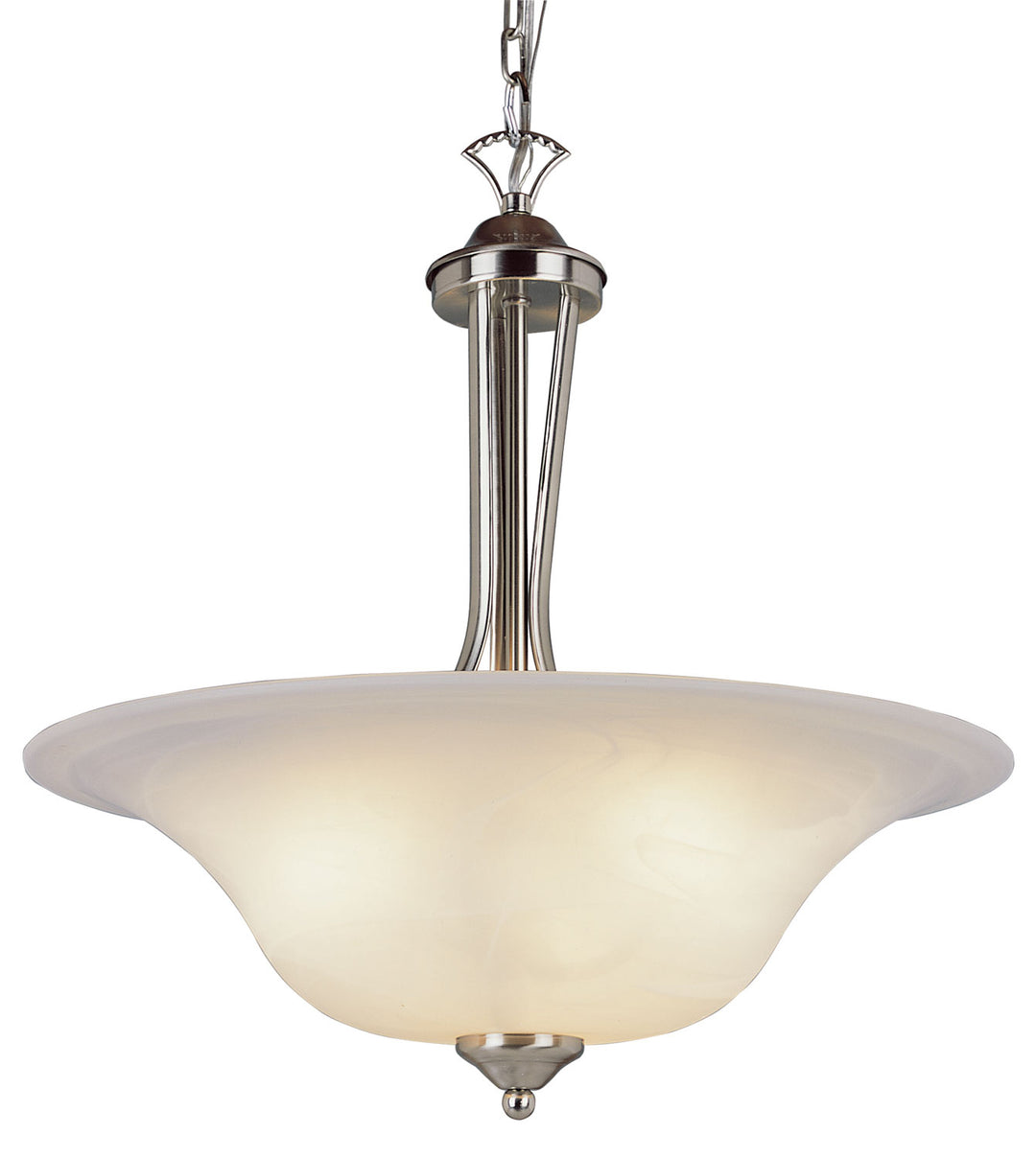 Aspen Three Light Chandelier in Brushed Nickel - available from The Lighting Shoppe, trusted by Canadian homeowners