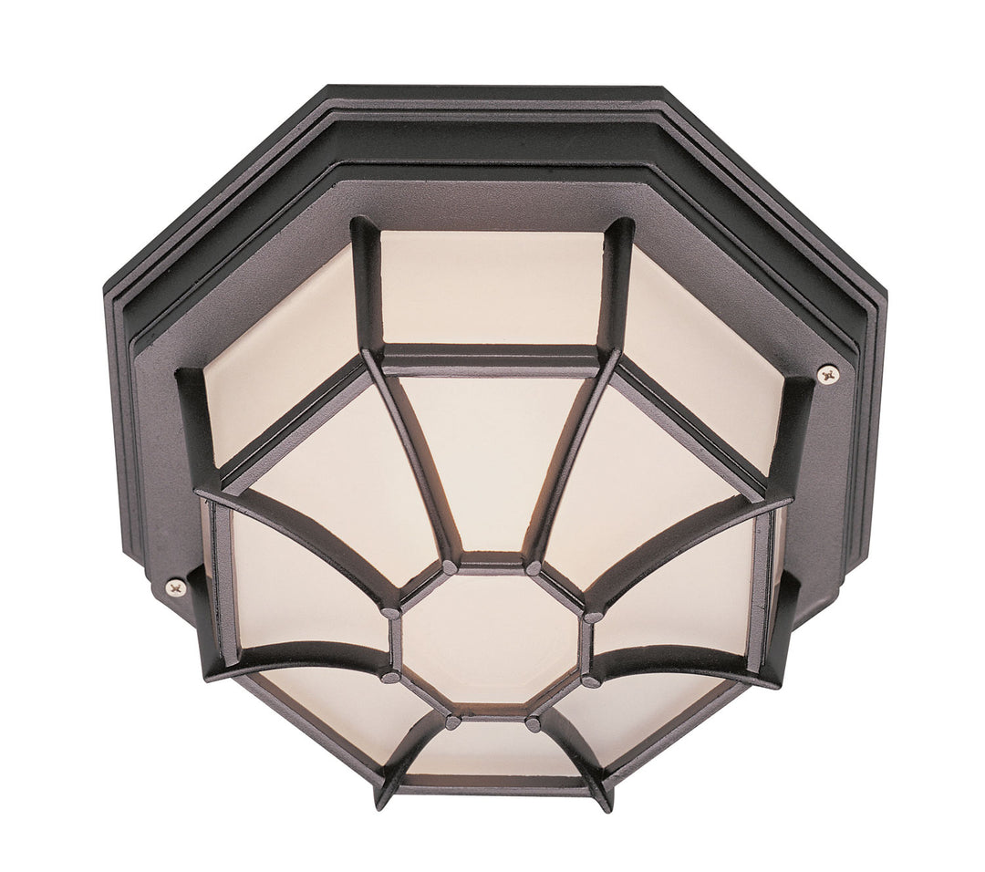 Benkert One Light Flushmount Lantern in Black - available from The Lighting Shoppe, trusted by Canadian homeowners