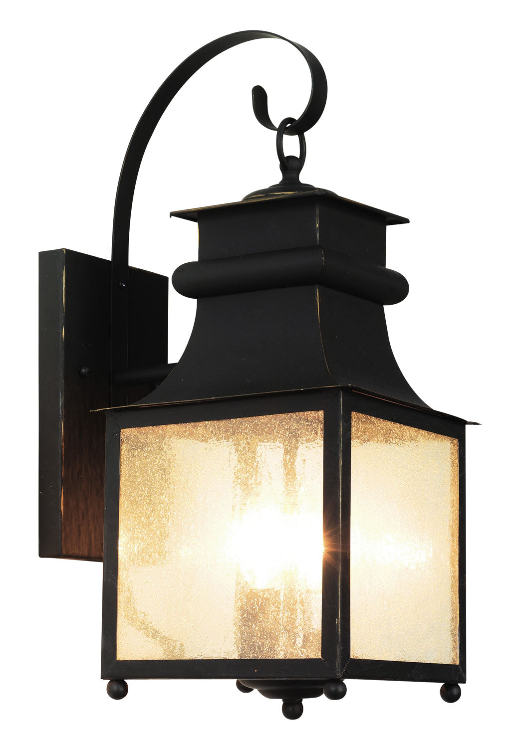 Santa Ines Three Light Wall Lantern in Weathered Bronze - available from The Lighting Shoppe, trusted by Canadian homeowners