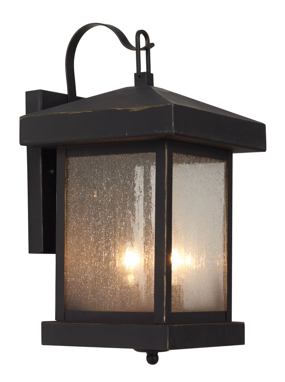 Santa Cruz Two Light Wall Lantern in Weathered Bronze - available from The Lighting Shoppe, trusted by Canadian homeowners