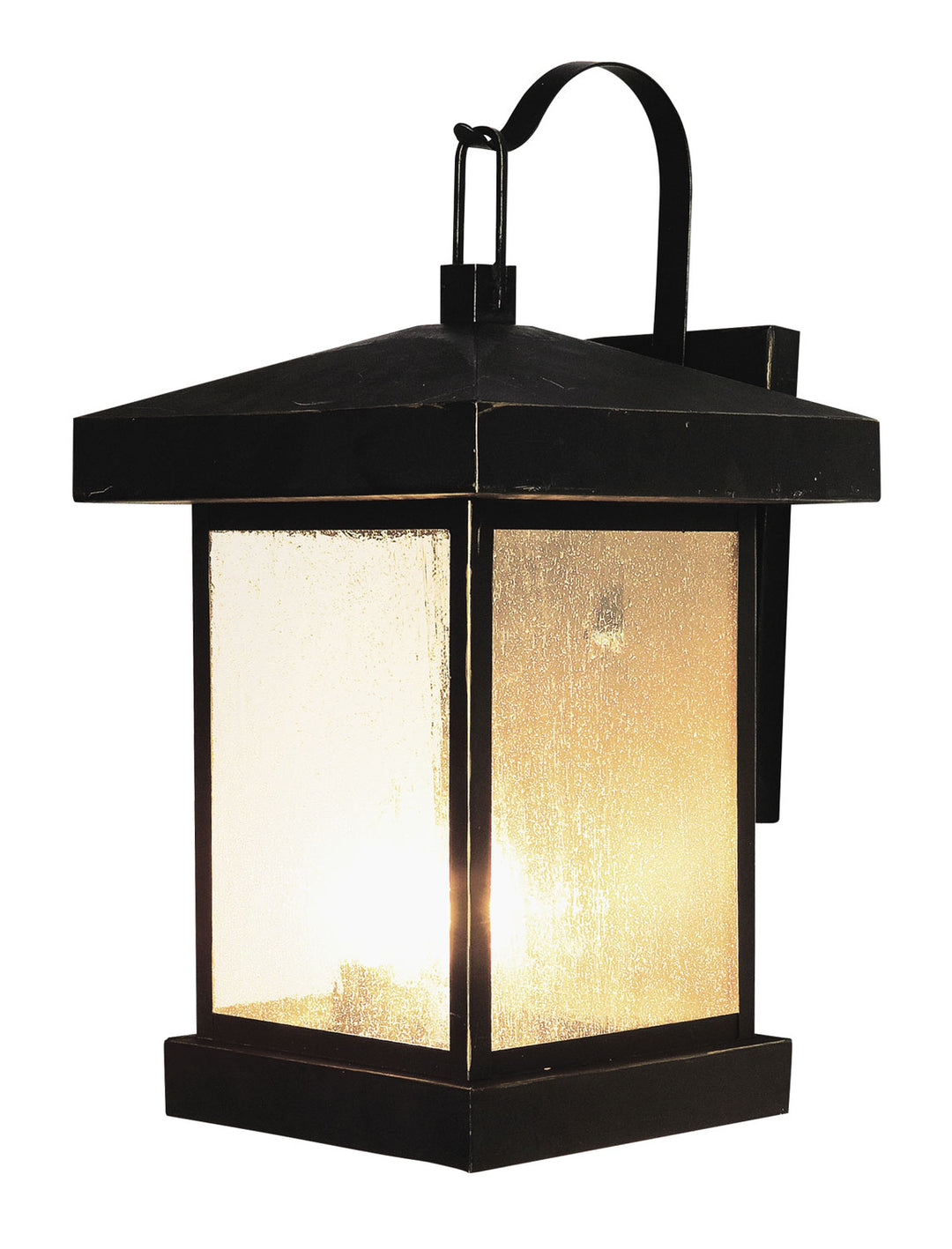 Santa Cruz Three Light Wall Lantern in Weathered Bronze - available from The Lighting Shoppe, trusted by Canadian homeowners