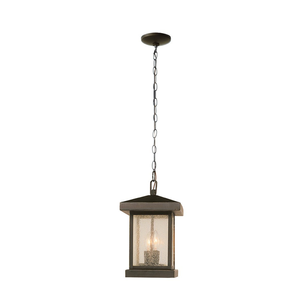 Santa Cruz Two Light Hanging Lantern in Weathered Bronze - available from The Lighting Shoppe, trusted by Canadian homeowners