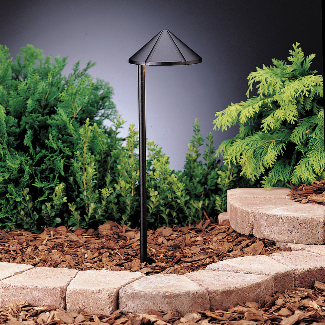 Kichler Canada - 15315BKT - One Light Path & Spread - Six Groove - Textured Black