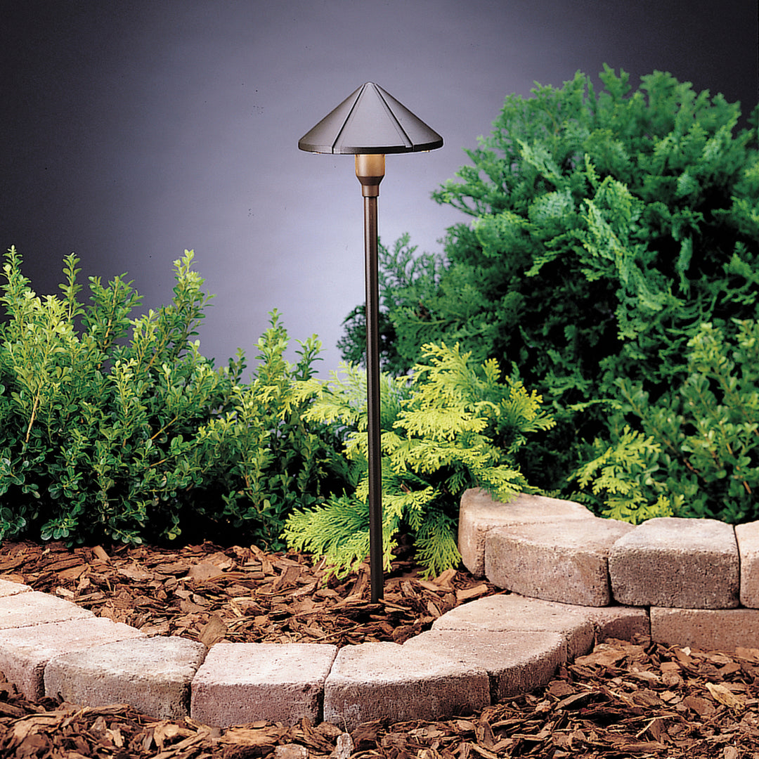 Kichler Canada - 15326AZT - One Light Path & Spread - Six Groove - Textured Architectural Bronze