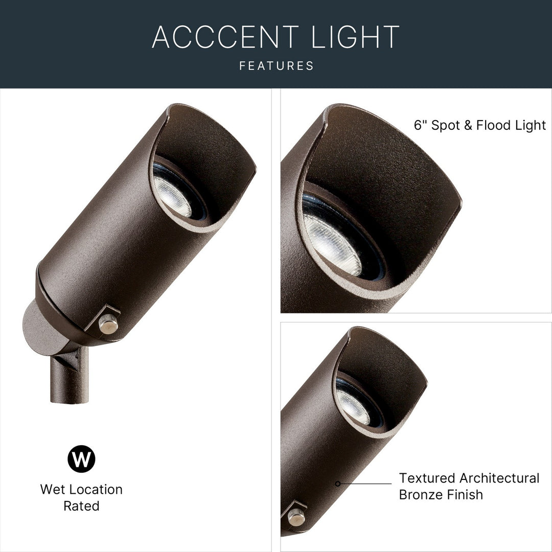 Kichler Canada - 15384AZT - One Light Accent - Textured Architectural Bronze