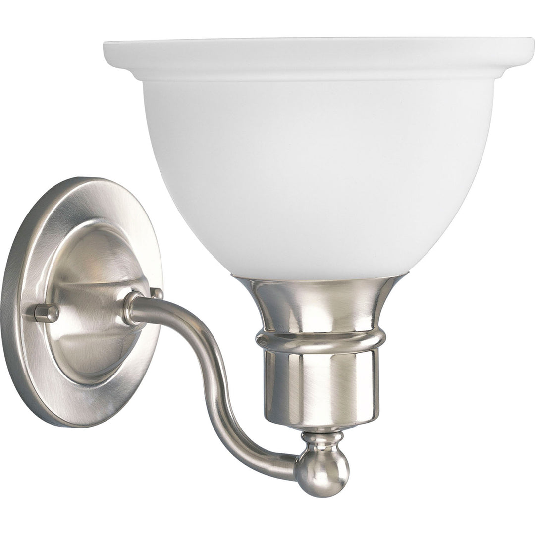Madison One Light Bath Bracket in Brushed Nickel - available from The Lighting Shoppe, trusted by Canadian homeowners
