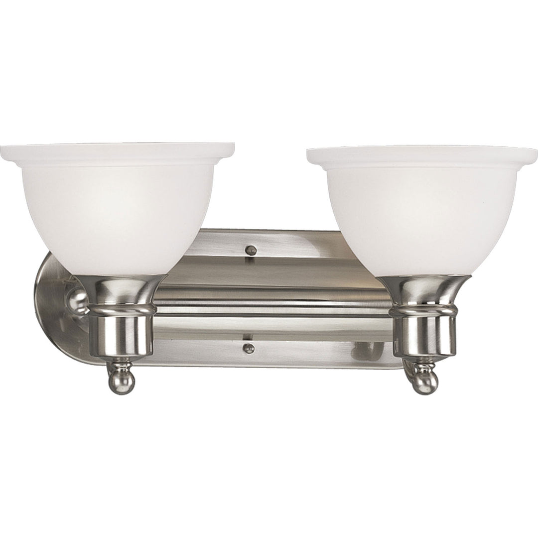 Madison Two Light Bath Bracket in Brushed Nickel - available from The Lighting Shoppe, trusted by Canadian homeowners