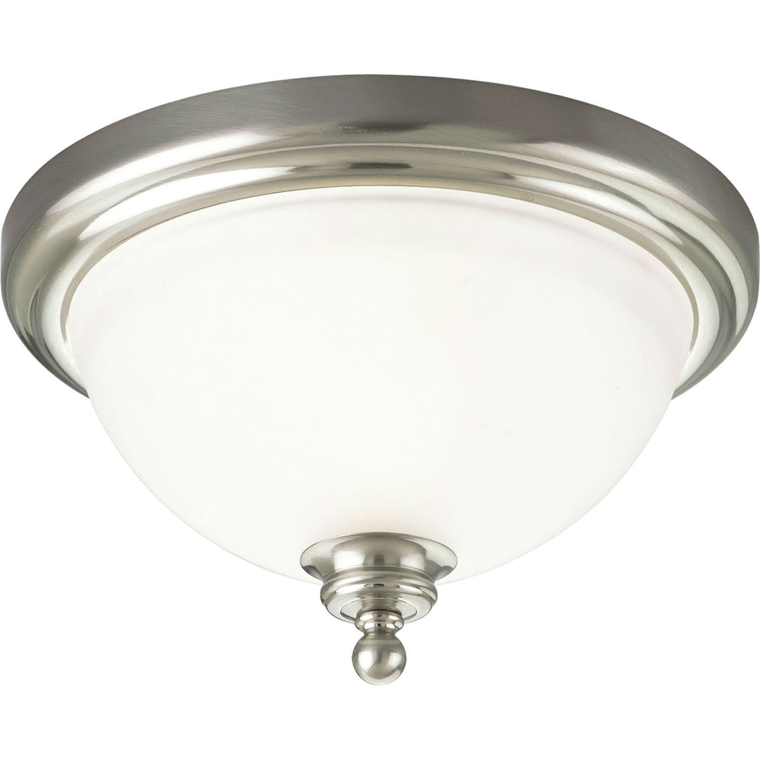 Madison One Light Flush Mount in Brushed Nickel - available from The Lighting Shoppe, trusted by Canadian homeowners