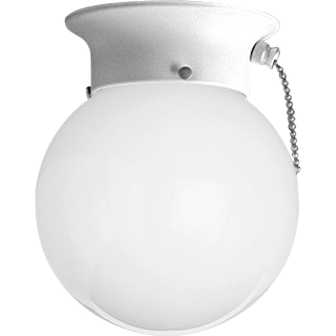 Progress Canada - P3605-30SW - One Light Flush Mount - Globe - Opal (Pullchain) - White
