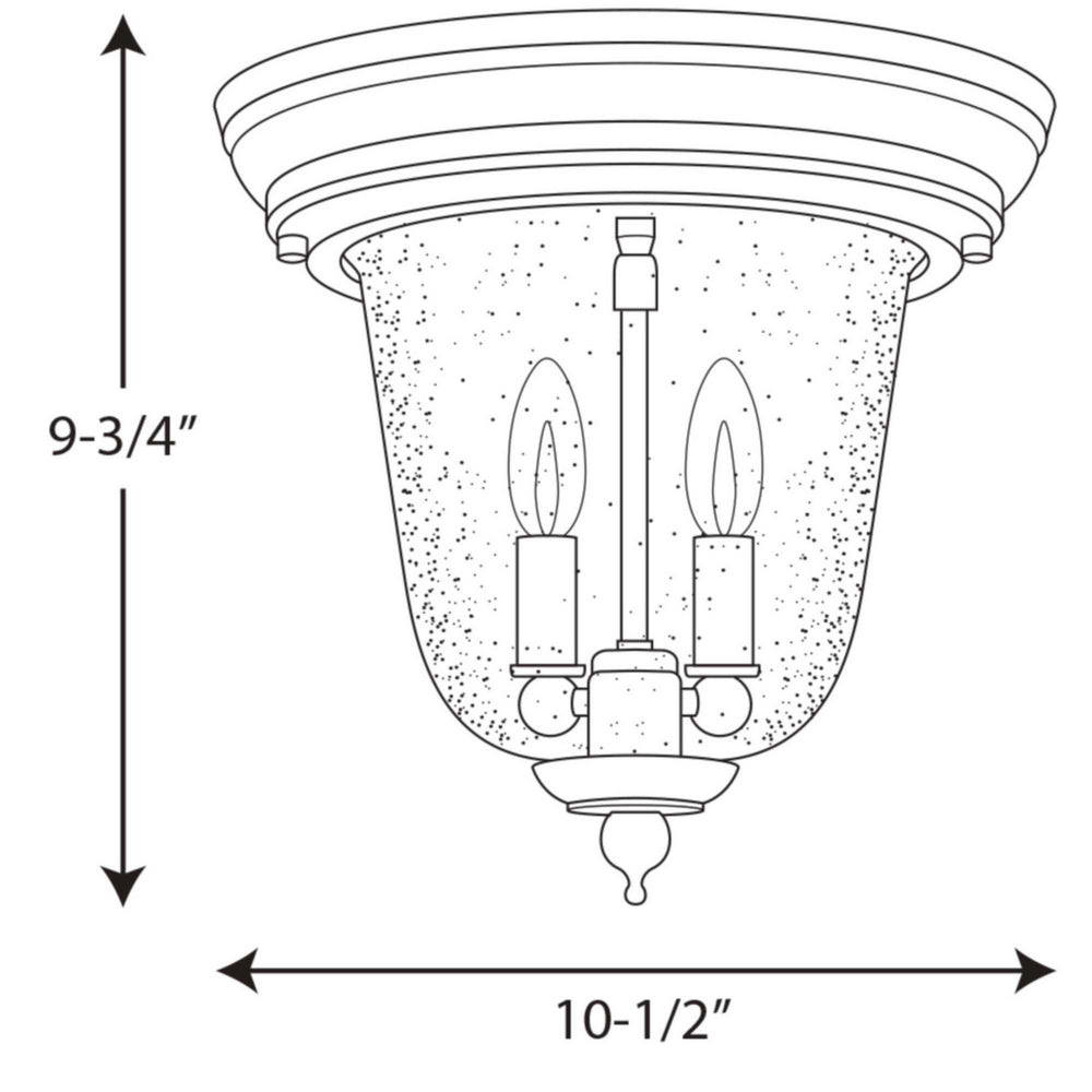 Progress Canada - P5562-31 - Two Light Close to Ceiling - Ashmore - Textured Black