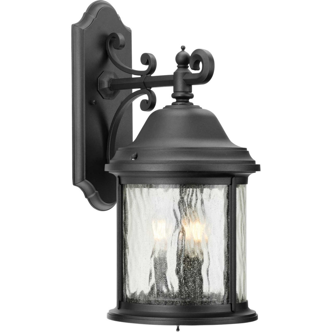 Ashmore Three Light Large Wall Lantern in Textured Black - available from The Lighting Shoppe, trusted by Canadian homeowners