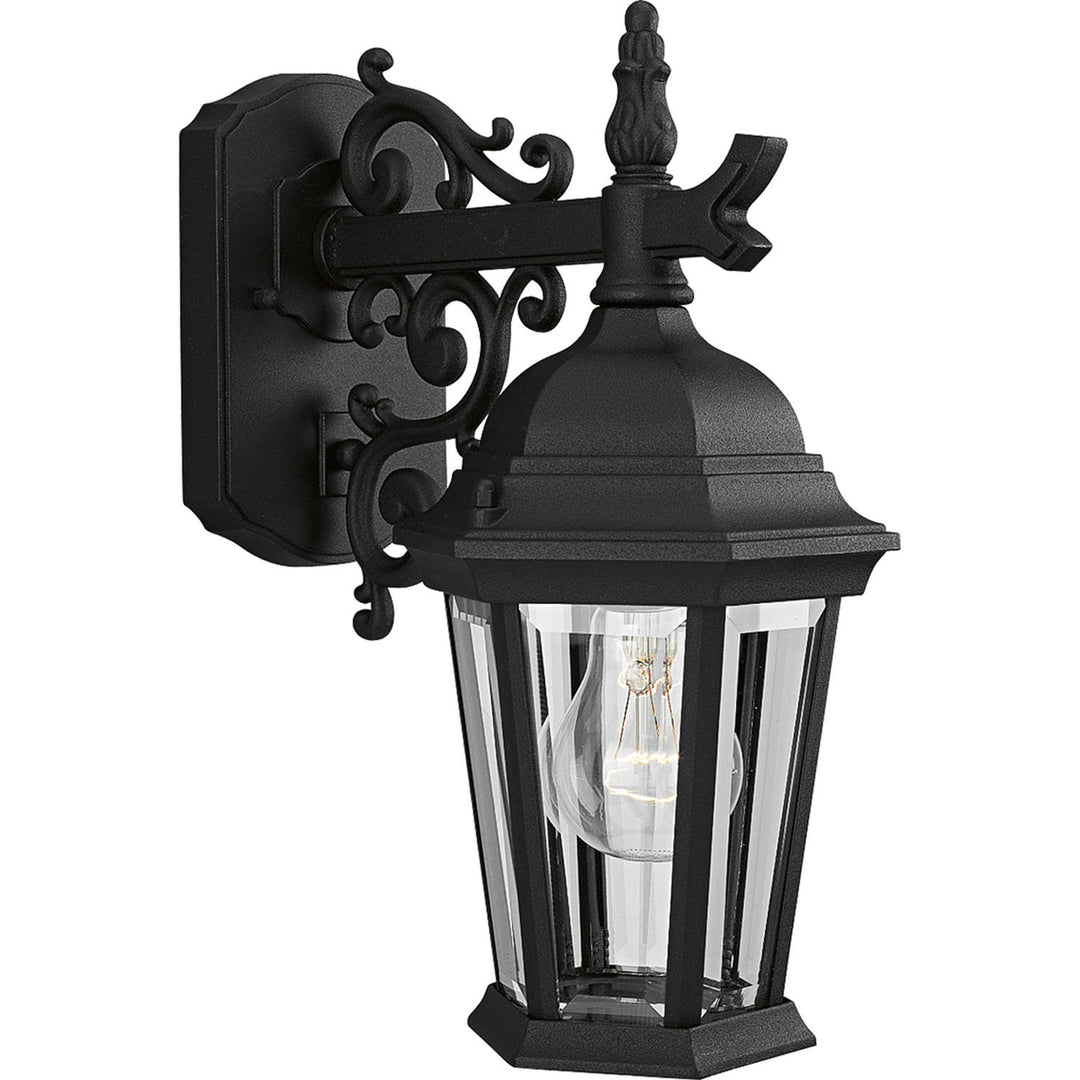 Welbourne One Light Wall Lantern in Textured Black - available from The Lighting Shoppe, trusted by Canadian homeowners