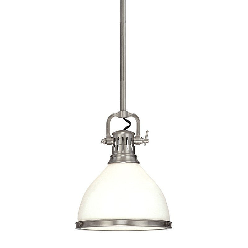 Randolph One Light Pendant in Satin Nickel - available from The Lighting Shoppe, trusted by Canadian homeowners