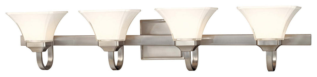 Agilis Four Light Bath in Brushed Nickel - available from The Lighting Shoppe, trusted by Canadian homeowners