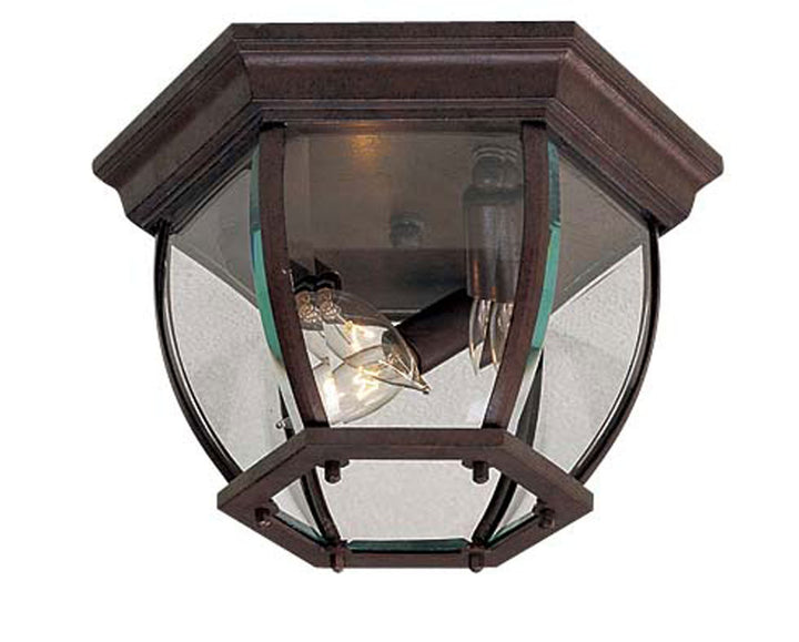 Wyndmere Three Light Flush Mount in Antique Bronze - available from The Lighting Shoppe, trusted by Canadian homeowners