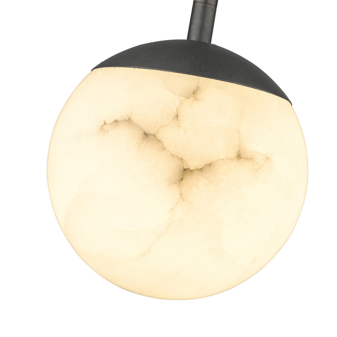 Amelia 3-Light Semi-Flush Light Featuring Hand Carved Alabaster By Modition Lighting