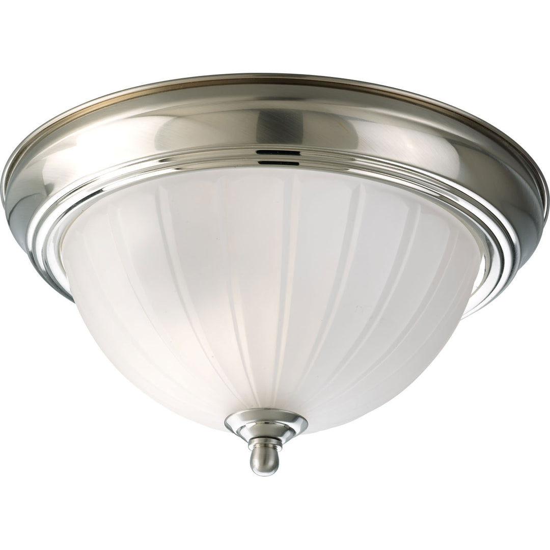 Progress Canada - P3816-09 - One Light Flush Mount - Melon Glass - Brushed Nickel