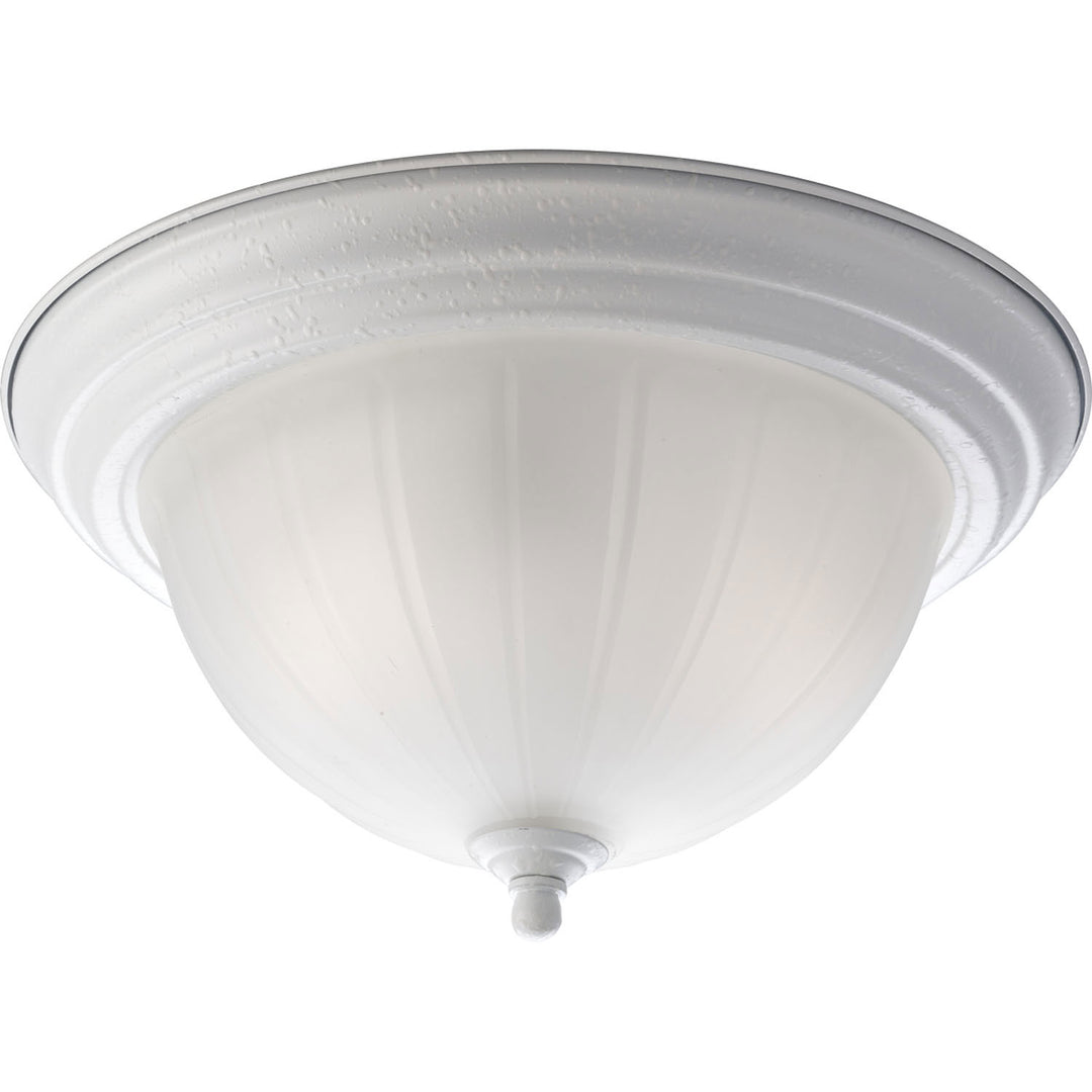 Progress Canada - P3817-30 - Two Light Flush Mount - Melon Glass - White