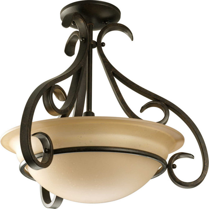 Progress Canada - P3843-77 - Three Light Foyer Pendant - Torino - Forged Bronze