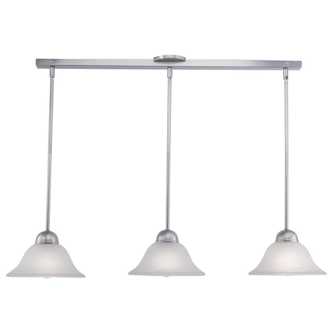 Da Vinci Three Light Mini Pendant in Brushed Nickel