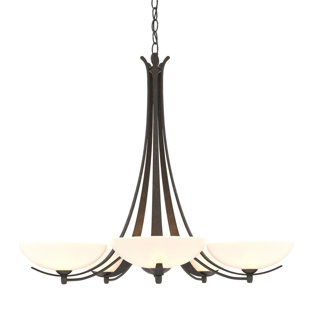 Hubbardton Forge Canada - 101261-SKT-07-GG0123 - Five Light Chandelier - Aegis - Dark Smoke