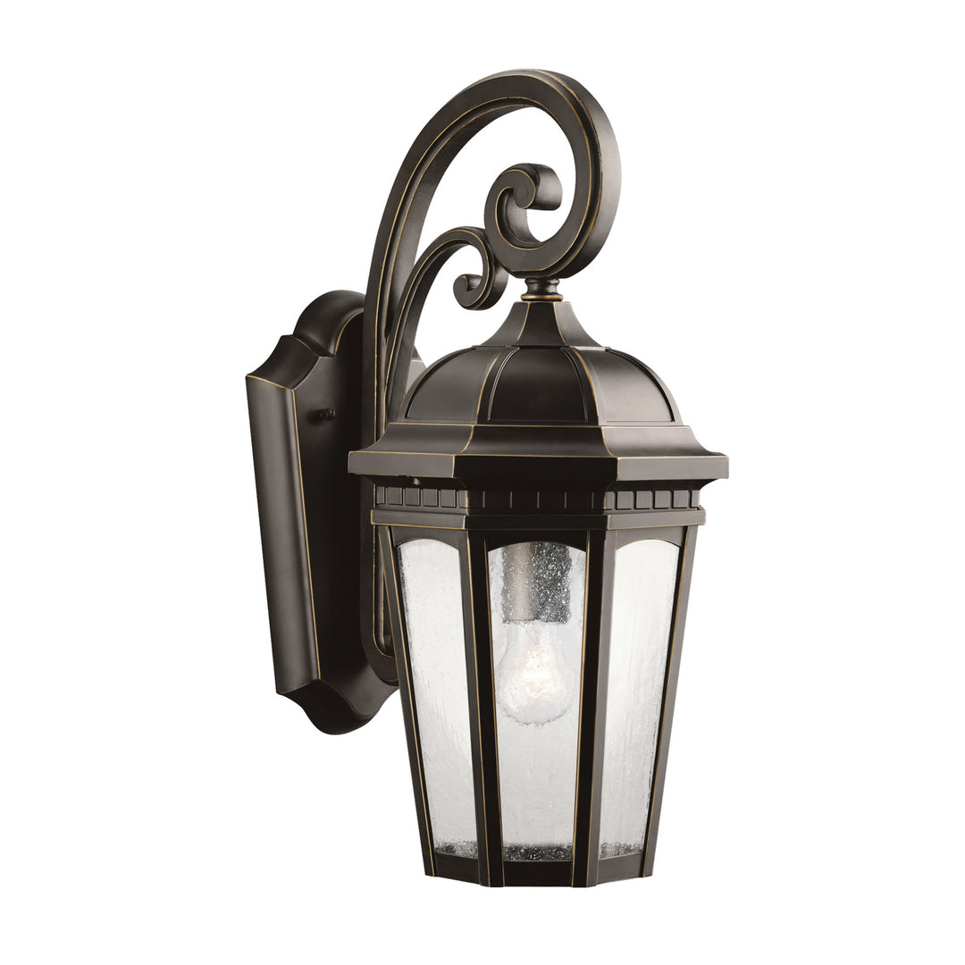 Kichler Canada - 9033RZ - One Light Outdoor Wall Mount - Courtyard - Rubbed Bronze