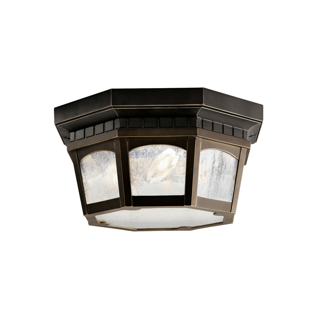 Kichler Canada - 9538RZ - Three Light Outdoor Ceiling Mount - Courtyard - Rubbed Bronze